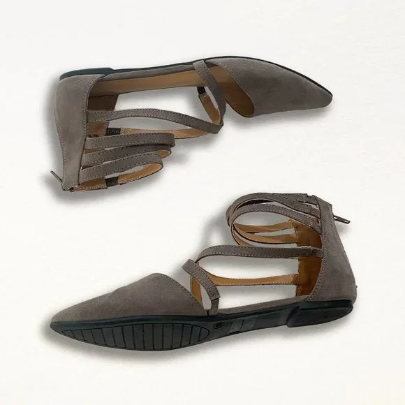 Journee Collection Womens Marlee Tru Comfort Foam Back Heel Zip Pointed Flats - Picture 4 of 6